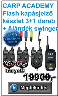 CARP ACADEMY Flash Elektromos kapásjelző készlet 3+1 darabos + Ajándék swingerekkel