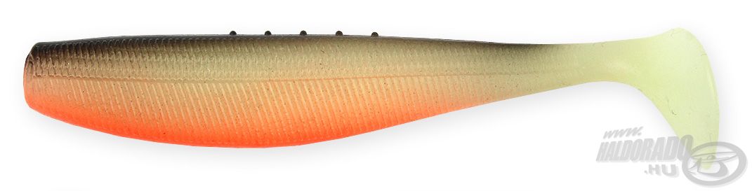 Reiva Flat Minnow Shad 7,5 cm - Fekete-Fehér-Narancs