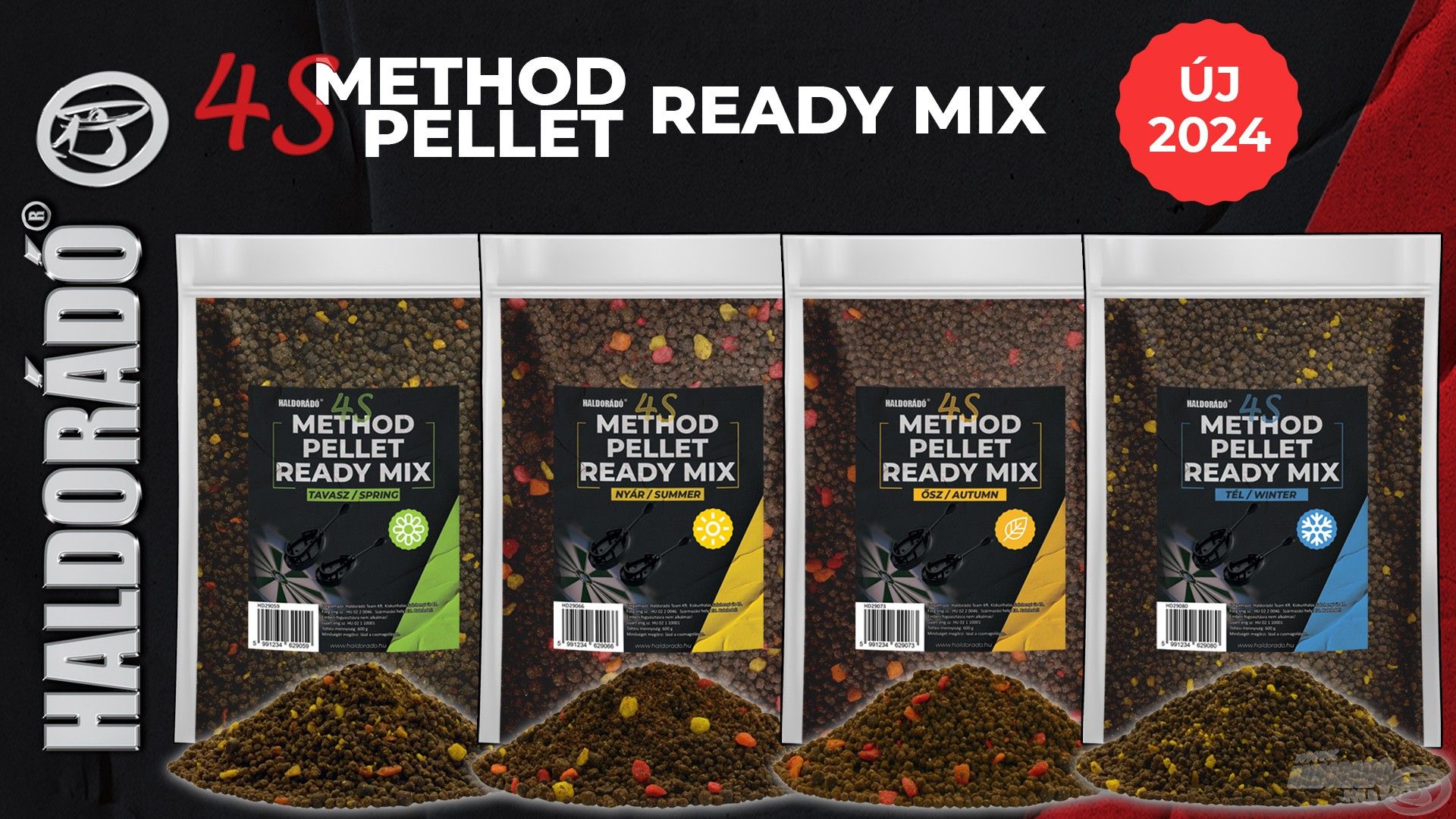 A 4S Method Pellet Mix a method horgászok elsőszámú csalogatóanyaga, és immár előre nedvesített formában is elérhető