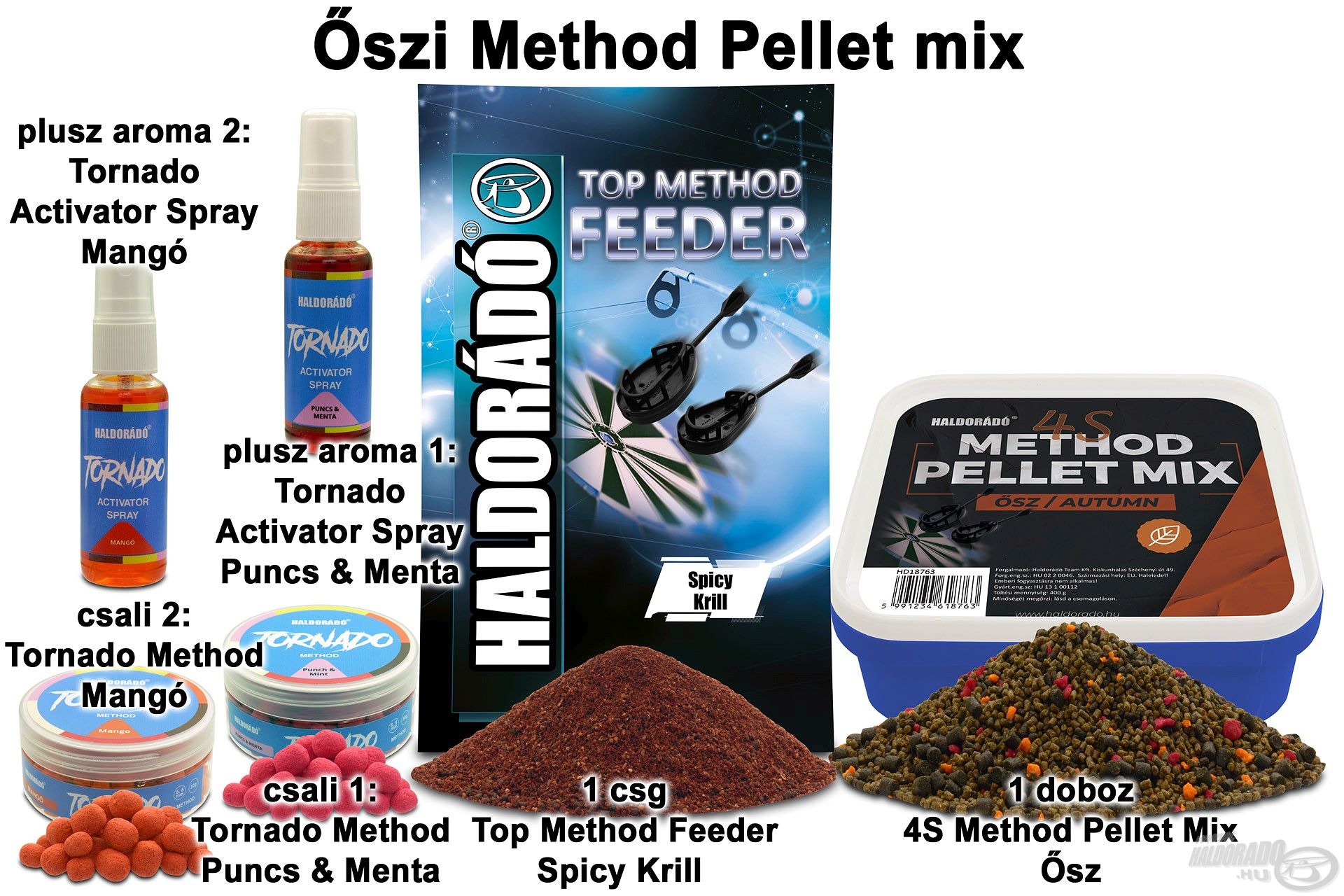 A Method Pellet Mixek felhasználhatók önmagukban, de akár keverékben is