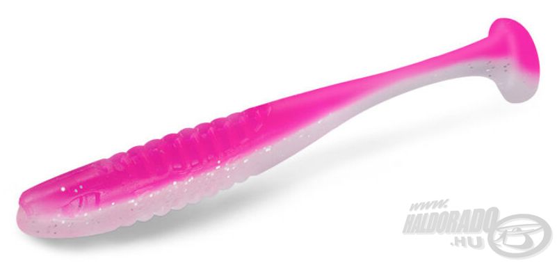 Íme, a Delphin UVs Zandera Candy 12 cm! Ez az újdonság a cég lágy gumihalainak legfőbb modellje