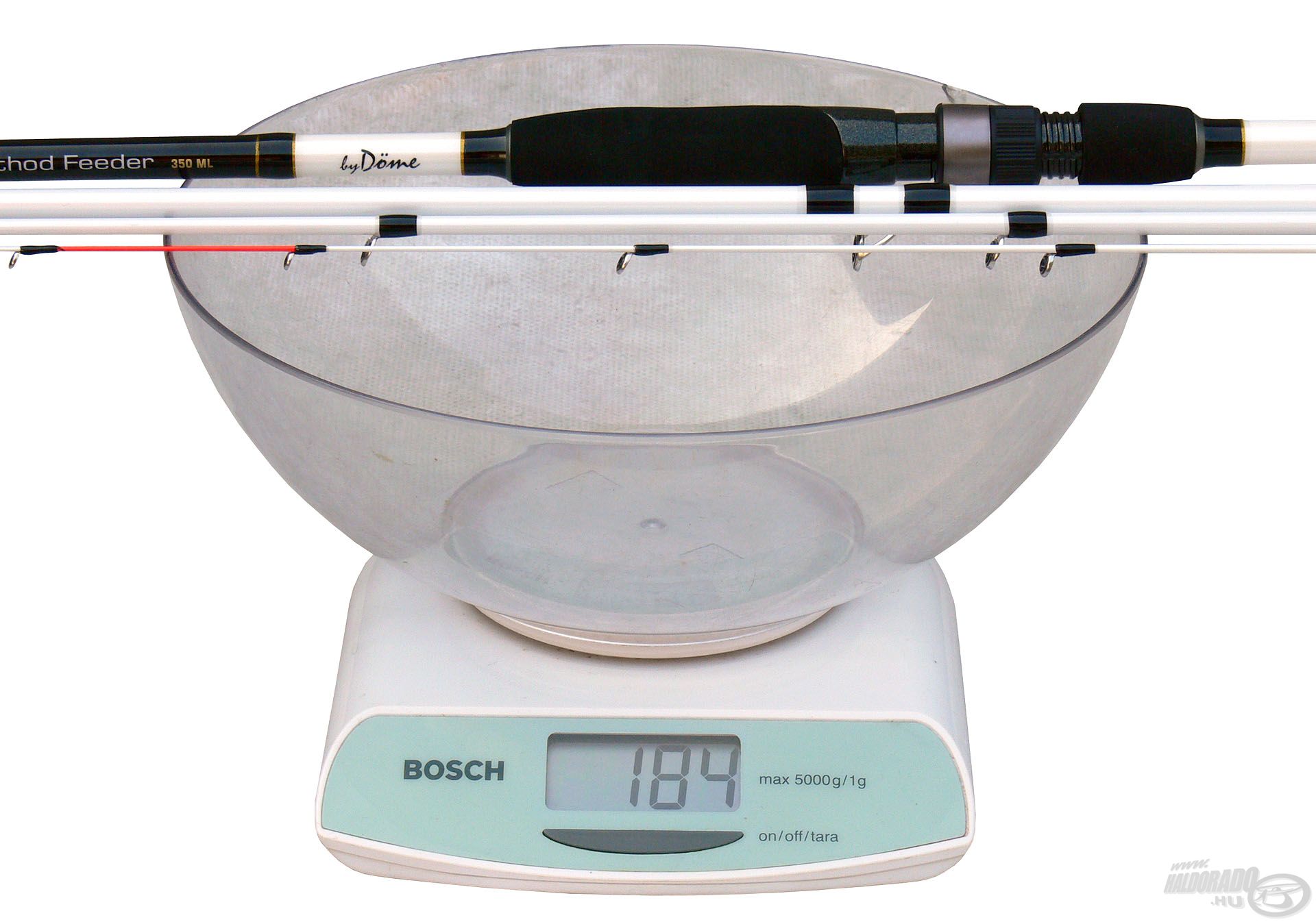 A 350-es Pro Method Feeder botnak, ami a sorozat középső tagja, mindössze 184 gramm a tömege