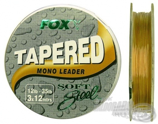 Az egyik legkedveltebb gyári monofil dobóelőke a FOX Tapared Mono Leader. Minden tekercsen 3x12 m található. Átmérője az egyik végén 0,34 mm, míg a másik végén 0,50 mm