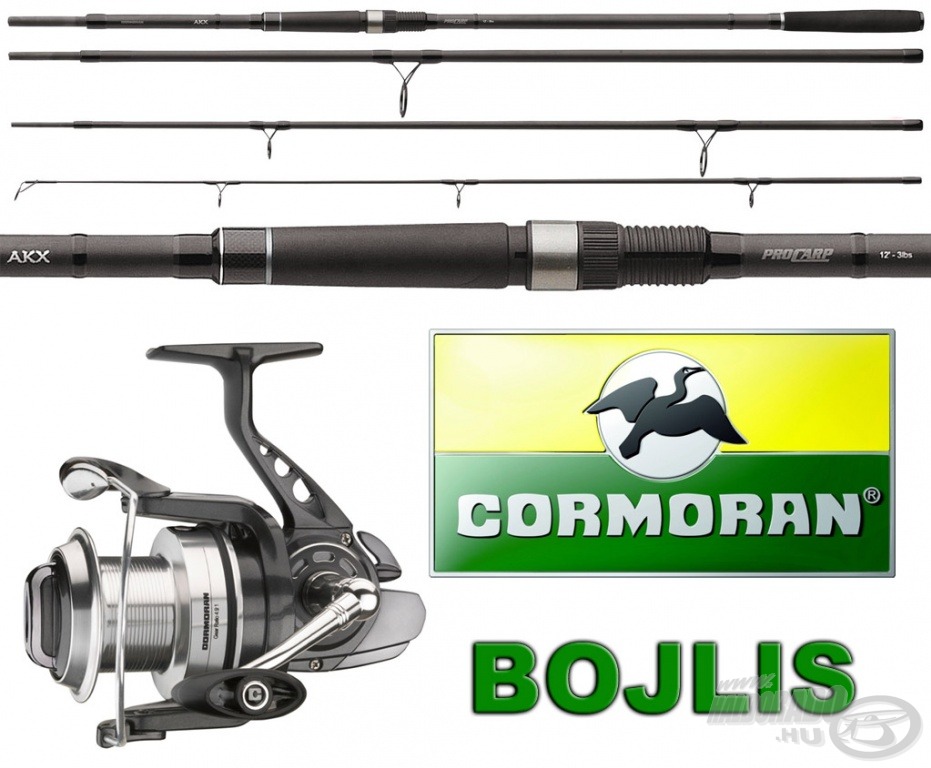 A bojlis horgászok egy Cormoran PRO CARP AKX 3,60 m hosszú, 3 lbs tesztgörbéjű bojlis bot 4-es változatára, hozzá egy AKX 6PiF 5000-es orsóra pályázhatnak