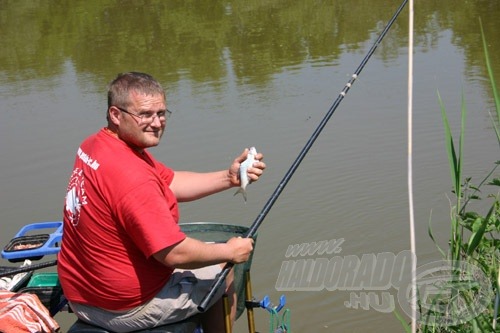 Bognár Péter a D szektorban horgászott első helyet