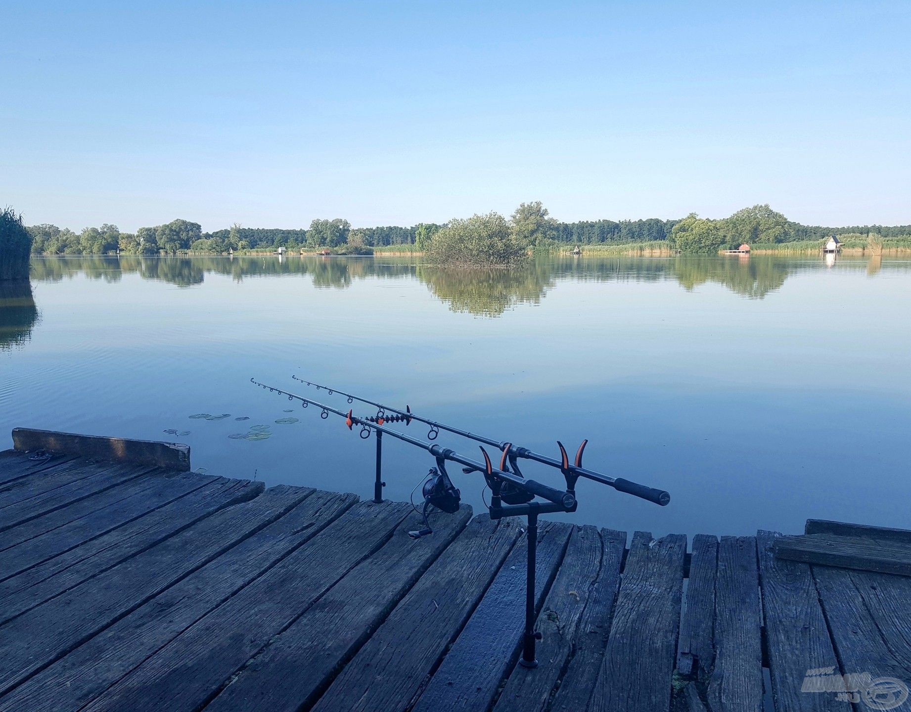 Végre minden a helyén, kezdődhetett a horgászat