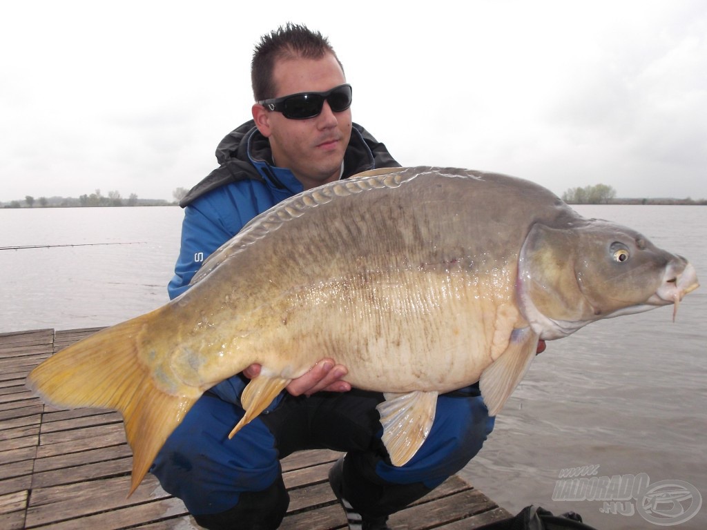 Ezúttal ez a szép tükrös volt az elkövető, bőven 10 kg felett