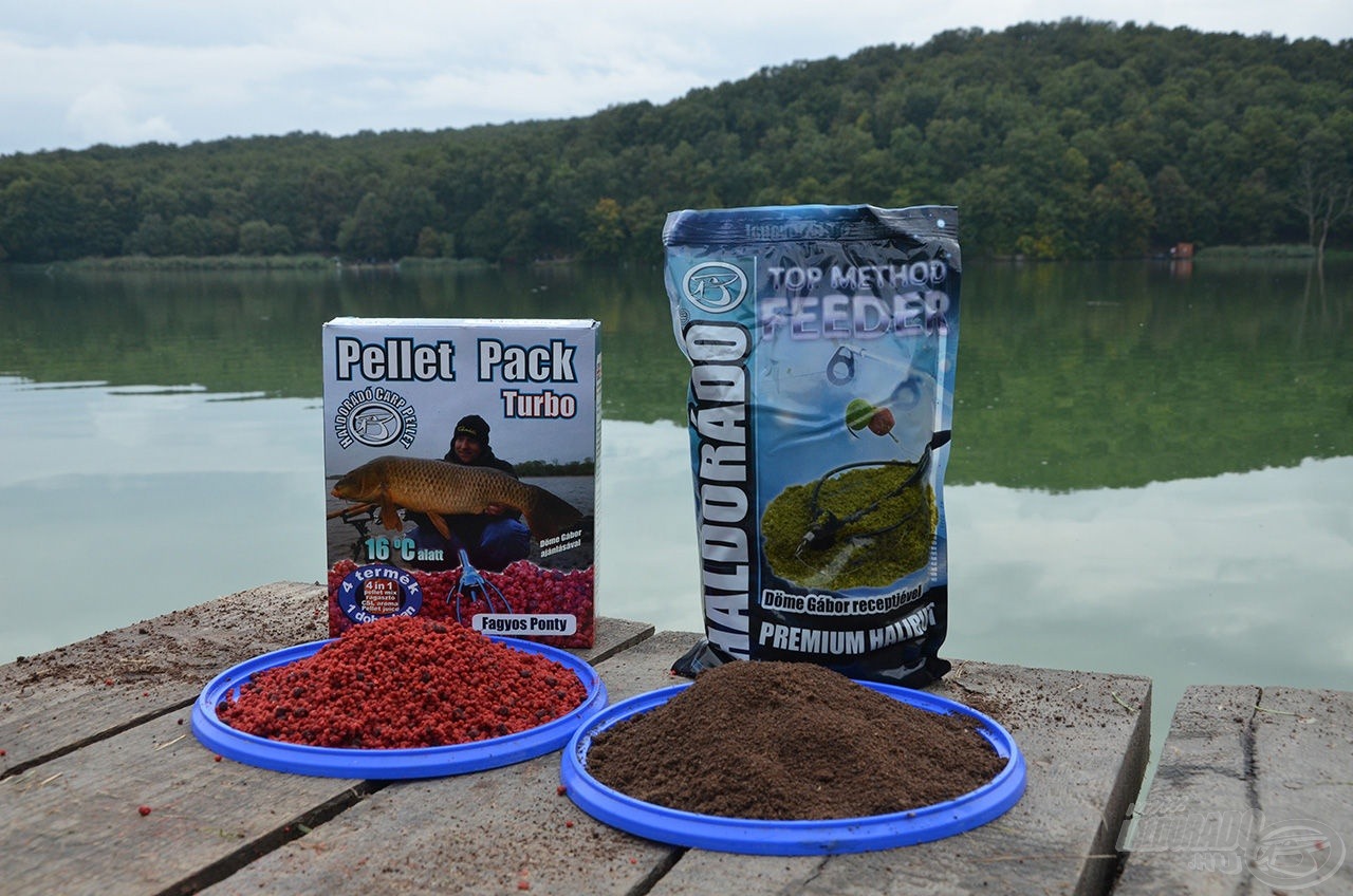 Halibut pellet őrlemény és Pellet Pack került a kosárba, amely különösen ízlett a pontyoknak