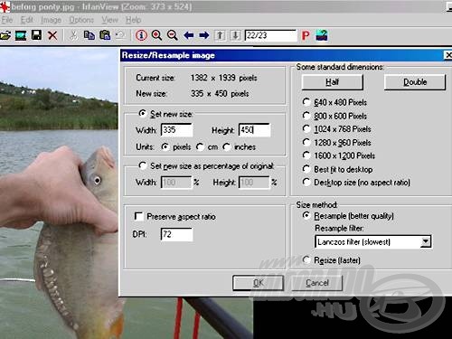 A kép átméretezése nem okozhat gondot