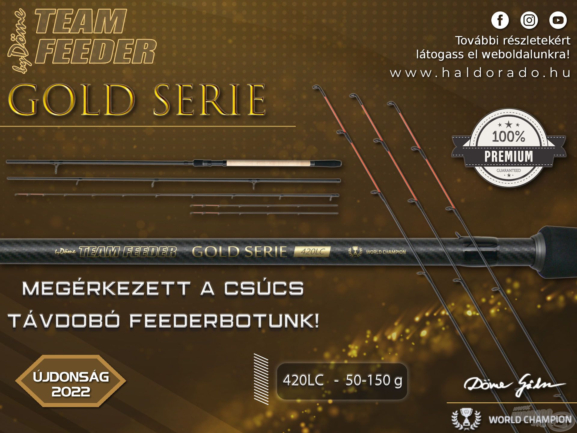 Az egyik legizgalmasabb bot újdonságunk a By Döme TEAM FEEDER Gold Serie 420LC