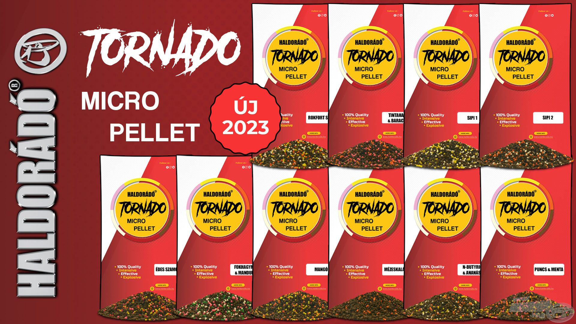Az összes TORNADO ízben elérhető immár a micro pellet változat is