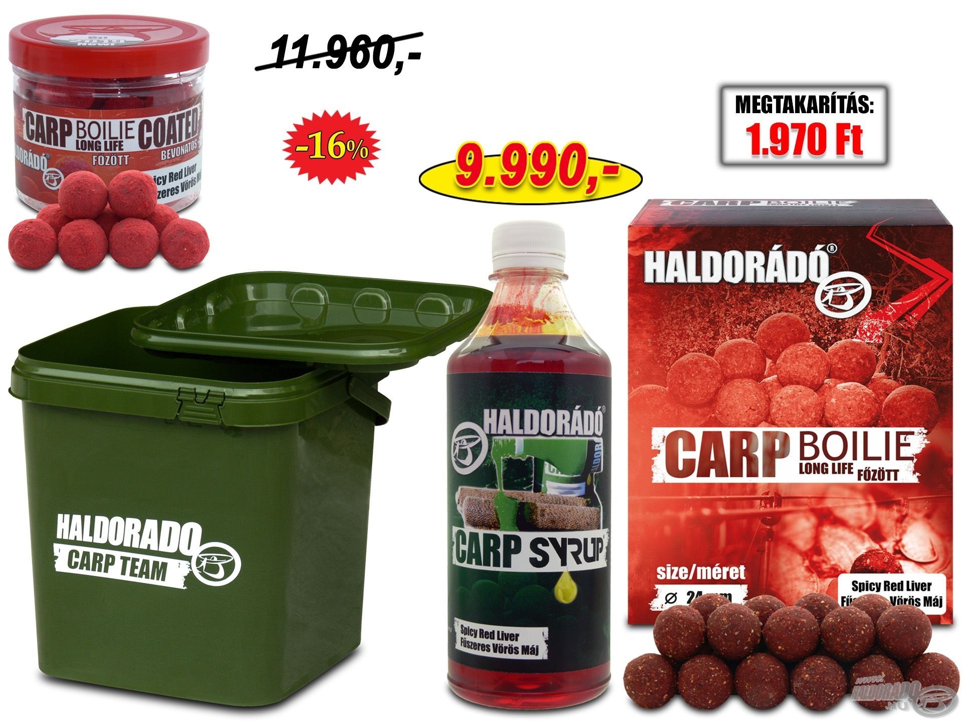HALDORÁDÓ Fűszeres Vörös Máj Nagyponty csomag