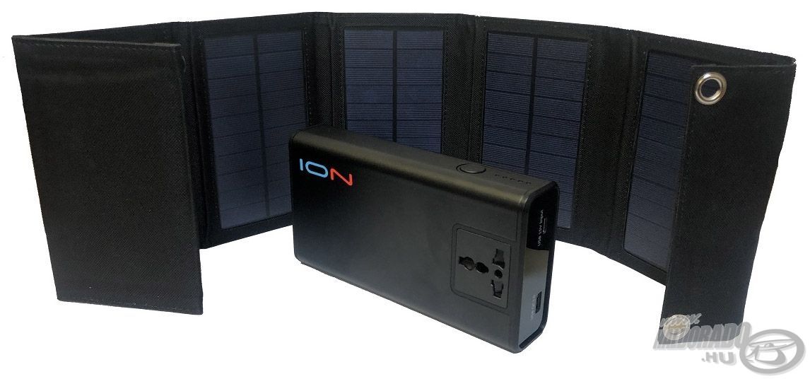Powapacs ion – hordozható akkumulátor 24000 mAh napelemmel együtt