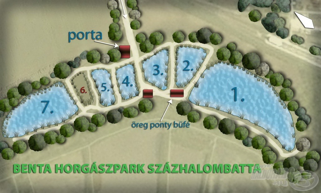 A tavak számozása így már jól nyomon követhető (forrás: www.bentahorgaszpark.hu)