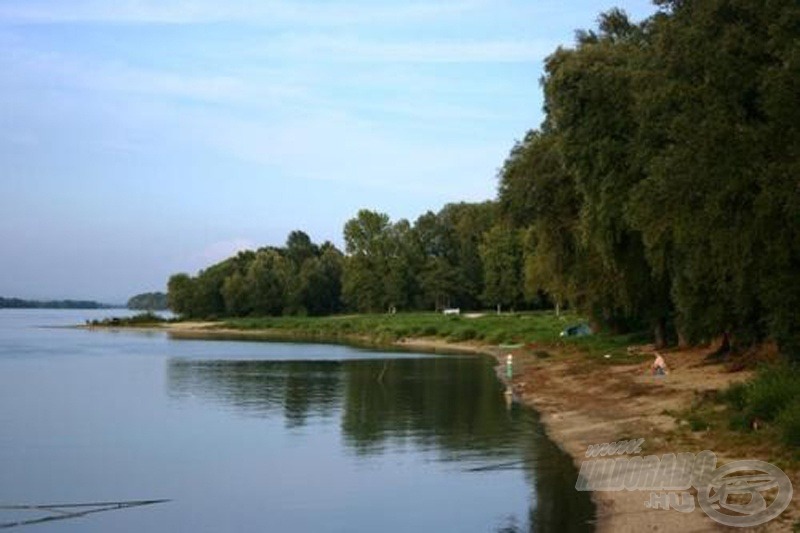 Lassabb áramlású, sekélyebb, ám magasabb vízállás esetén is meghorgászható szakasz