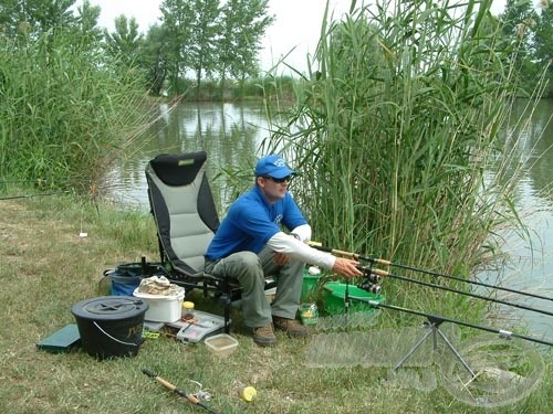 A versenyen Döme Gábor is horgászott…