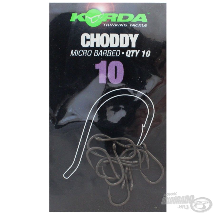A Choddy horgokat tipikusan merev, mono és fluorokarbon előkékhez tervezték