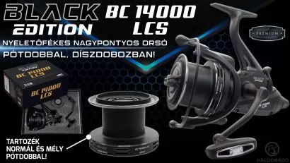 Megérkezett a BLACK EDITION BC 14000 LCS nagypontyos nyeletőfékes orsó!