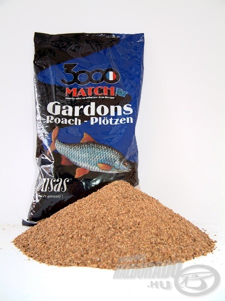 A Match Gardons finomszemcsés, barna színű etetőanyag, amely a tiszta vízben óvatosan táplálkozó halak horgászata során sikeres