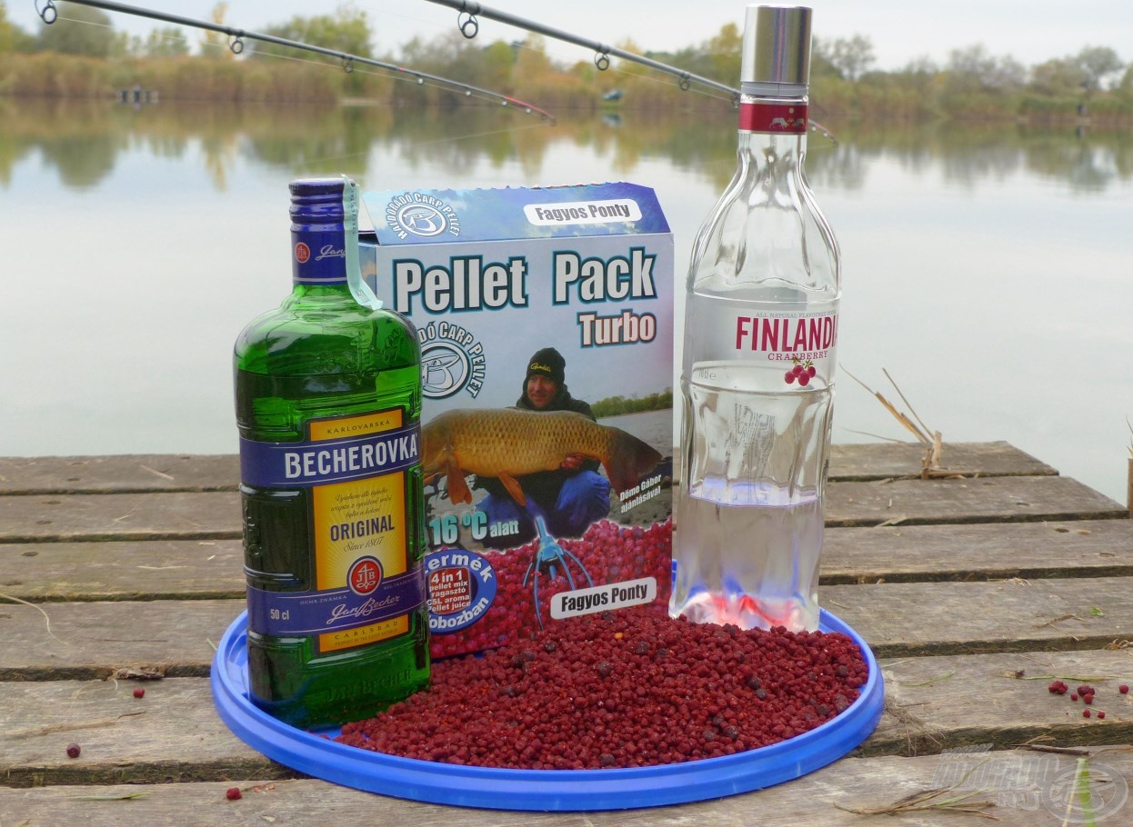 A nagytestű pontyok imádják az alkoholos keverékeket. A Pellet Pack Turbó Fagyos Ponty pellet mix tökéletesen magába szívja az alkoholt, majd fokozatosan árasztja ki azt magából. Egy doboz Pellet Packhoz maximum 2 dl alkohol és 0,5-1 dl víz keverhető a csomagolásban található 1 dl CSL Tuning Hideg Vízi Aroma és az 1 dl Pellet Juice mellé. Az arányok változhatnak, de ügyeljünk rá, hogy a száraz pellet szemekre 4 dl-nél több folyadék ne kerüljön, illetve ebből legalább 0,5 dl víz legyen