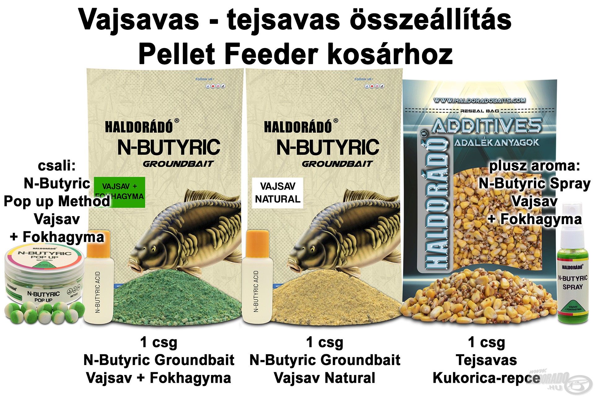 Vajsavas - tejsavas összeállítás Pellet Feeder kosárhoz