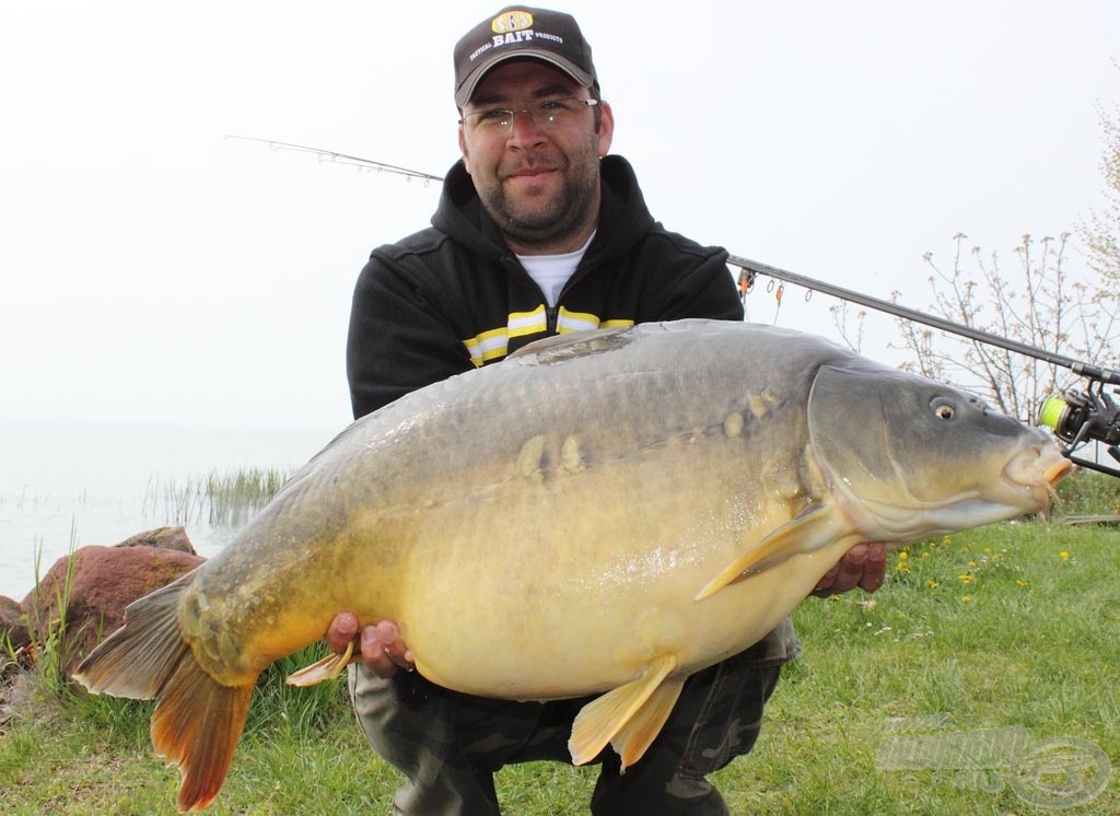 Danié a legnagyobb, a tükörponty, súlya 13,4 kg