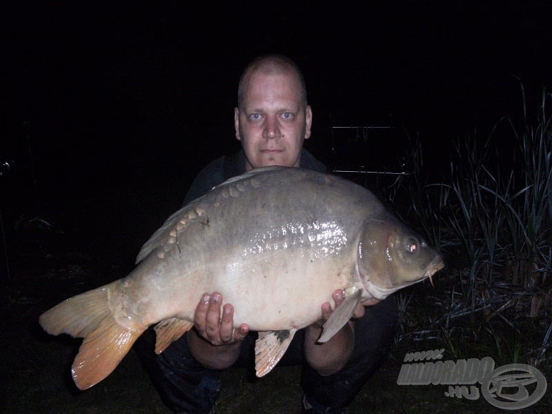 10 perc fárasztás eredménye egy szép 12,35 kg-os potyka