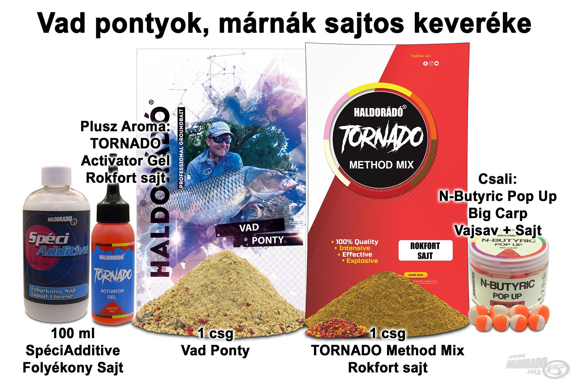 Vad pontyok, márnák sajtos keveréke