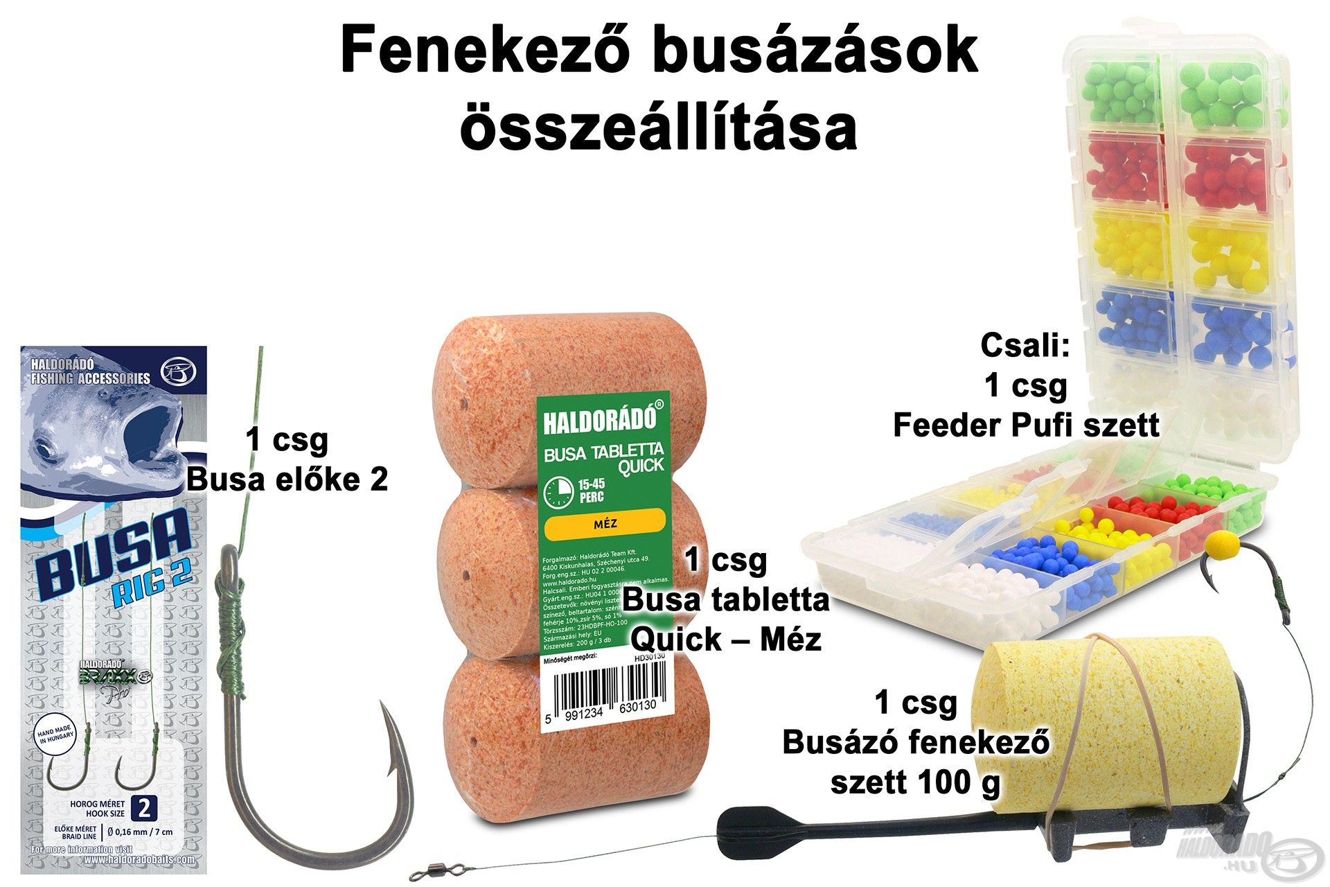 Fenekező busázások összeállítása