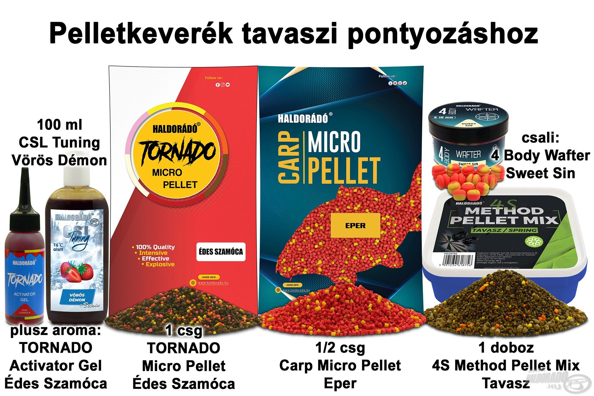 Pelletkeverék tavaszi pontyozáshoz