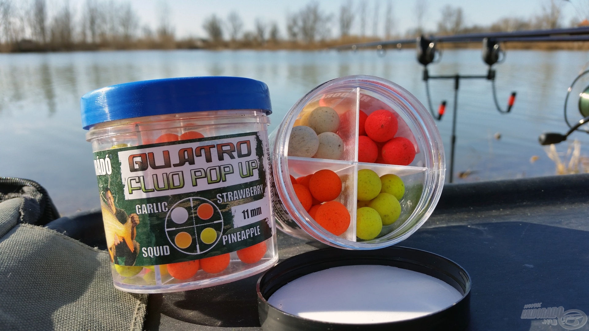 Az egyik kedvenc csalim a Quatro Fluo Pop Up Boilies: csupán egy doboz, mégis sok lehetőség jellemzi!