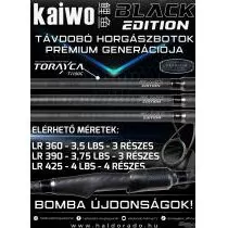 BLACK EDITION Kaiwo LR 390 3,75 Lbs távdobó horgászbot 180 méterig