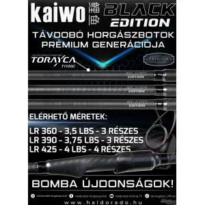 BLACK EDITION Kaiwo LR 390 3,75 Lbs távdobó horgászbot 180 méterig