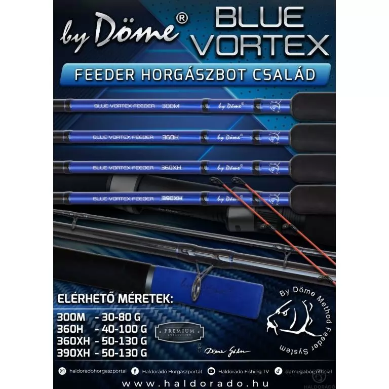 By Döme BLUE VORTEX Feeder 300M finom feeder horgászbot rövid távra / 1