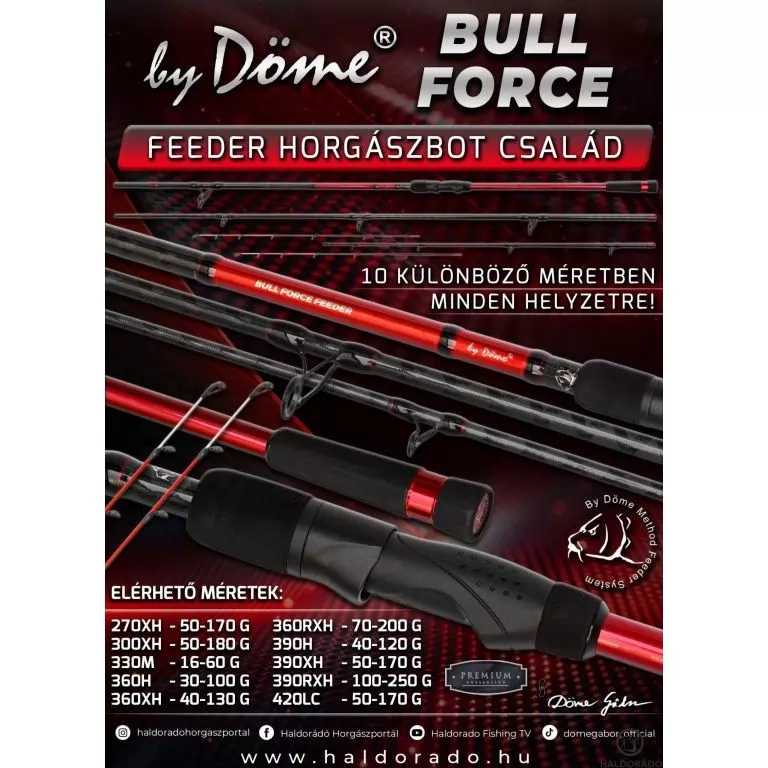 By Döme BULL FORCE Feeder 270XH csónakos, cserkelő horgászbot / 1