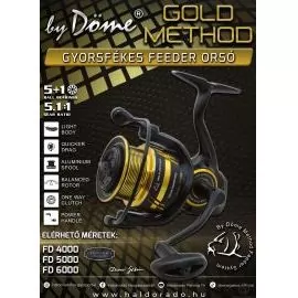 By Döme Gold Method FD 4000 erős és elegáns gyorsfékes feeder orsó termék kép