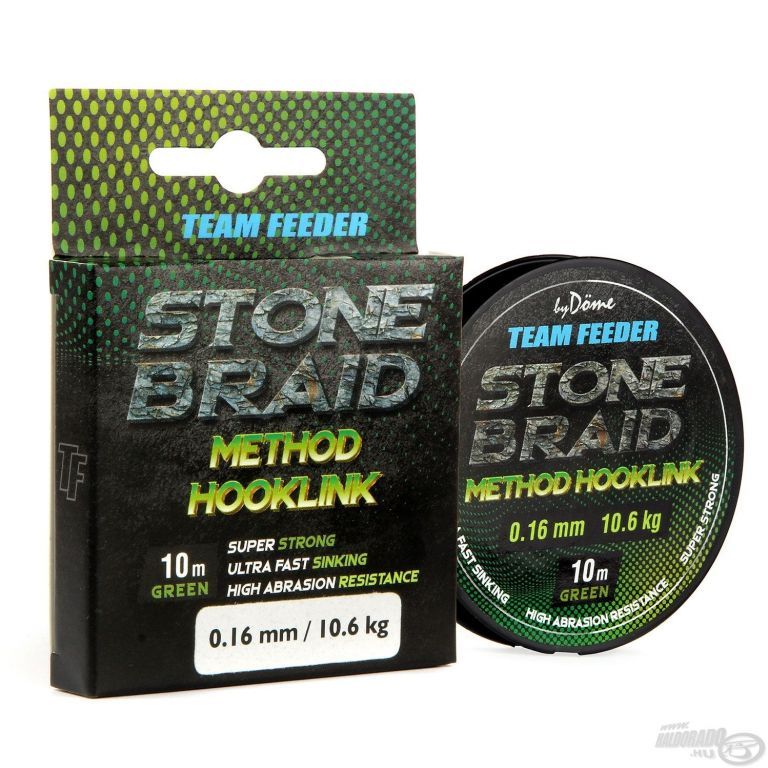 By Döme TEAM FEEDER Stone Braid Green 0,12 mm