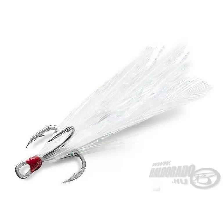 DELPHIN B!RD Triple hook fehér tollak - 6 / 1