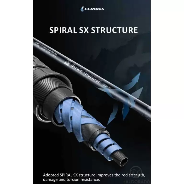 ECOODA Black Thunder III Boat 210M Spinning vertikális harcsázó horgászbot / 2