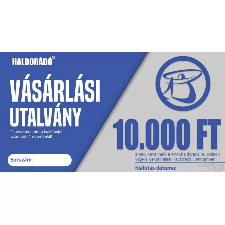 HALDORÁDÓ Ajándékutalvány 10000 Ft / 1