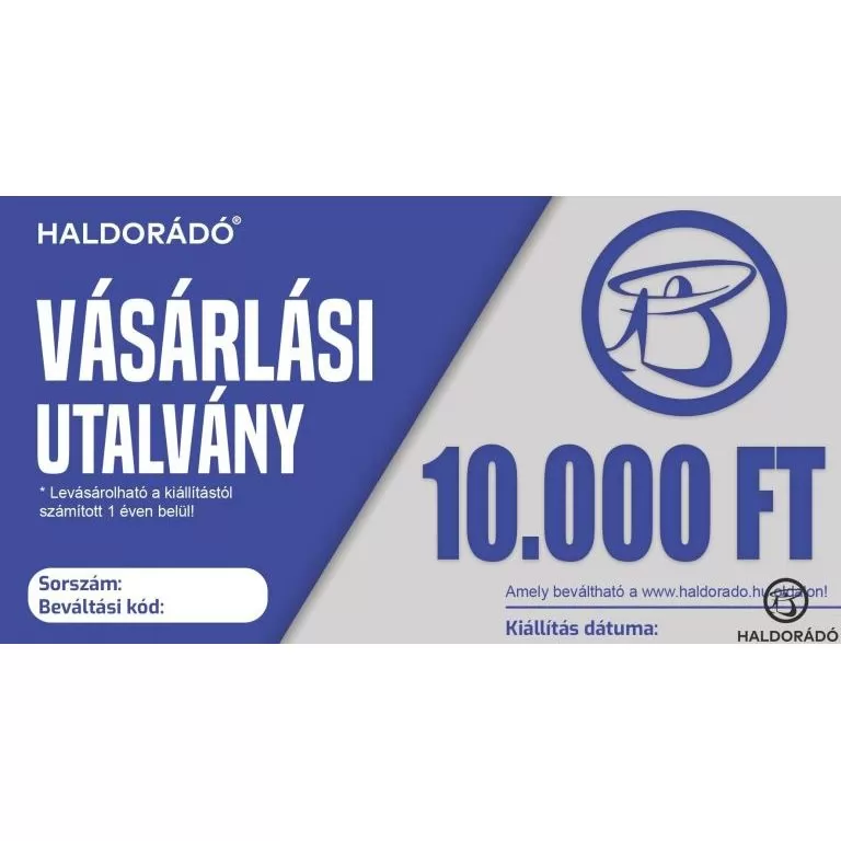 HALDORÁDÓ Ajándékutalvány 10000 Ft / 1