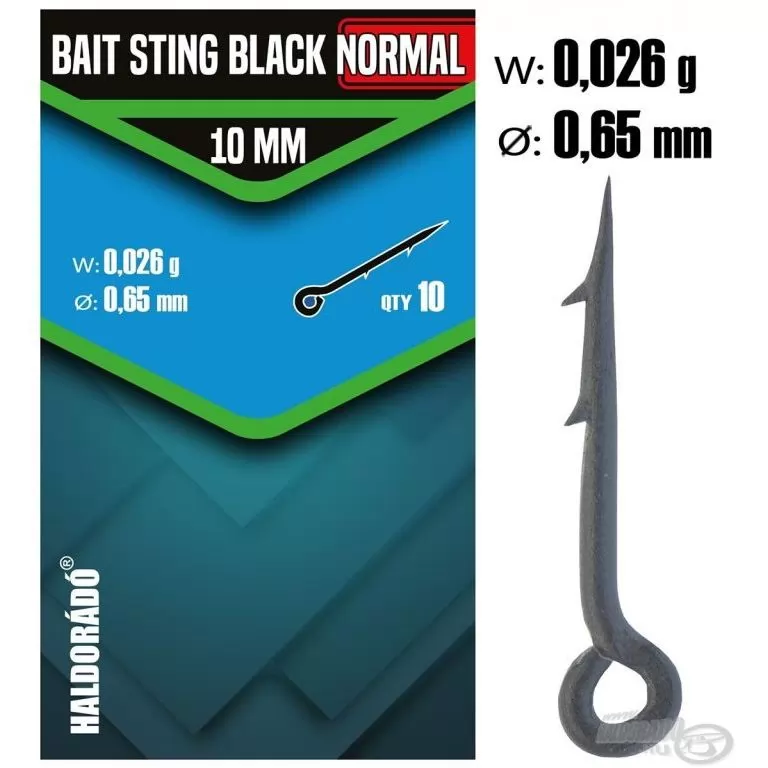 HALDORÁDÓ Bait Sting Black Normal 10 mm - Fekete csalitüske / 1
