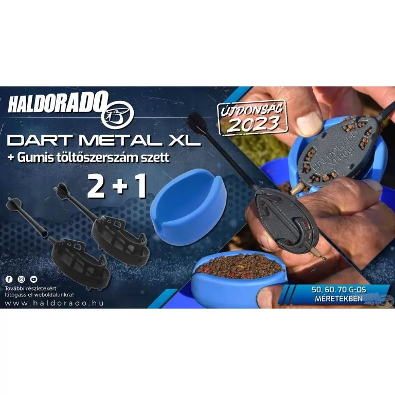 HALDORÁDÓ Dart Metal XL 50 g kosár szett / 5