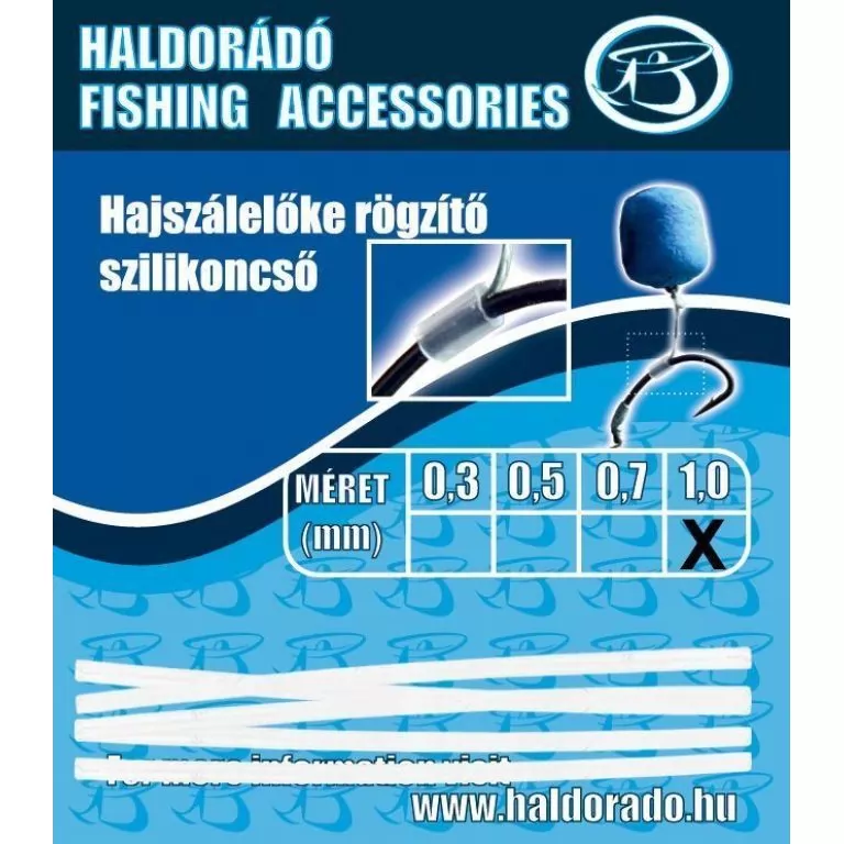 HALDORÁDÓ Hajszálelőke rögzítő szilikoncső 1,0 mm / 1