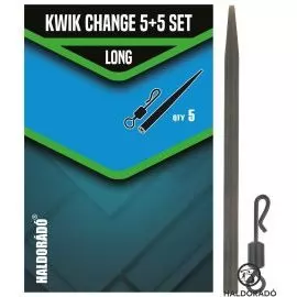 HALDORÁDÓ Kwik Change 5+5 Set Long - extra gyors horogelőke kapocs + gumikúp, hosszú