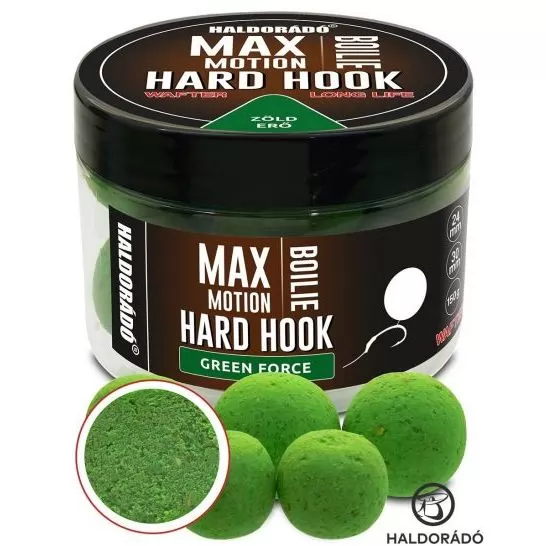 HALDORÁDÓ MAX MOTION Boilie Hard Hook Wafter 24, 30 mm - Green Force