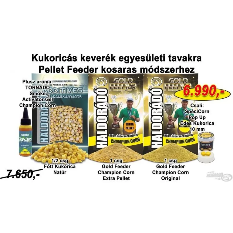 HALDORÁDÓ Nyári recept 1 - Kukoricás keverék egyesületi tavakra Pellet Feeder kosaras módszerhez / 1