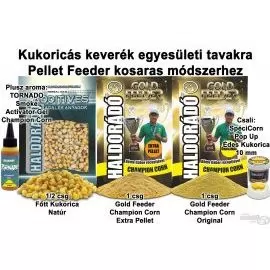 HALDORÁDÓ Nyári recept 1 - Kukoricás keverék egyesületi tavakra Pellet Feeder kosaras módszerhez