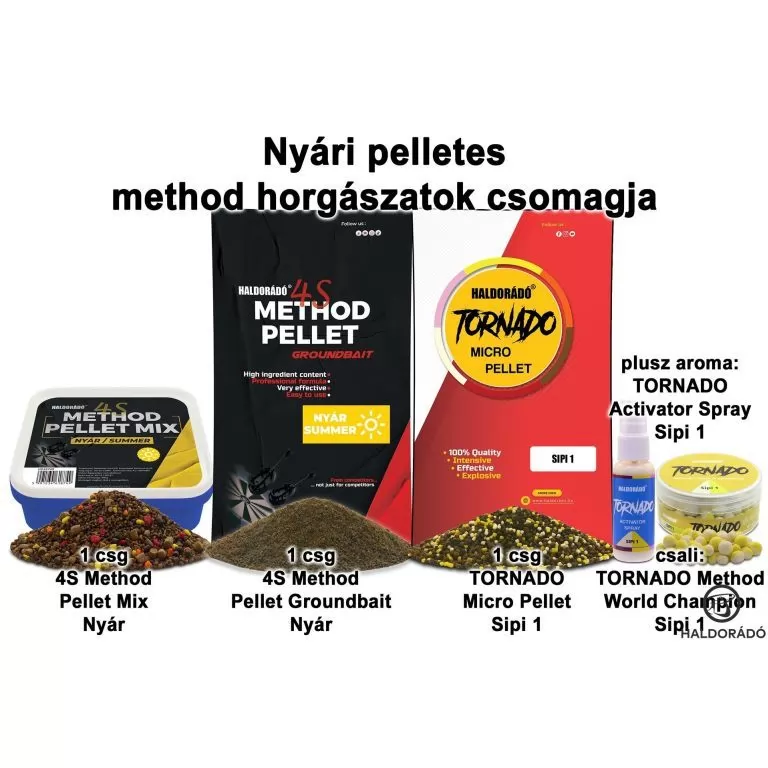 HALDORÁDÓ Nyári recept 1 - Nyári pelletes method horgászatok csomagja / 1