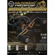 HALDORÁDÓ Predator Gold Zone Baitcast T120L erős univerzális multiplikátoros pergető orsó termék kép